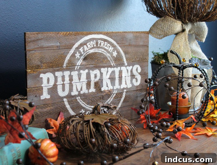 DIY Rustic Pallet Wood Farm Fresh Pumpkin Sign 10 featured 154