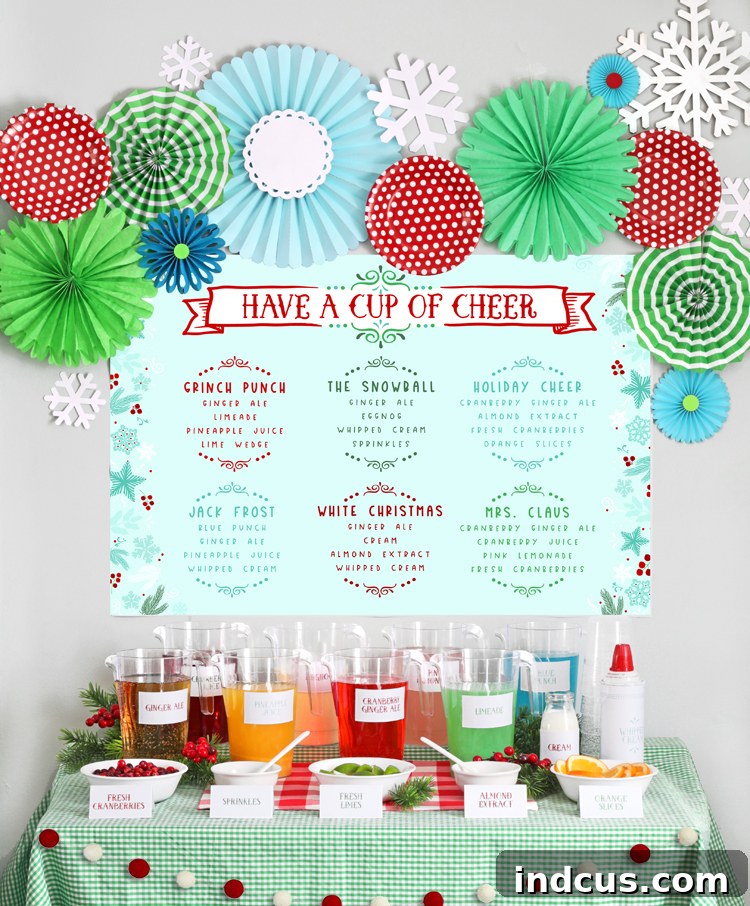 Create Your Own Non-Alcoholic Christmas Punch Bar Free Printables Included 15 featured 7996 1
