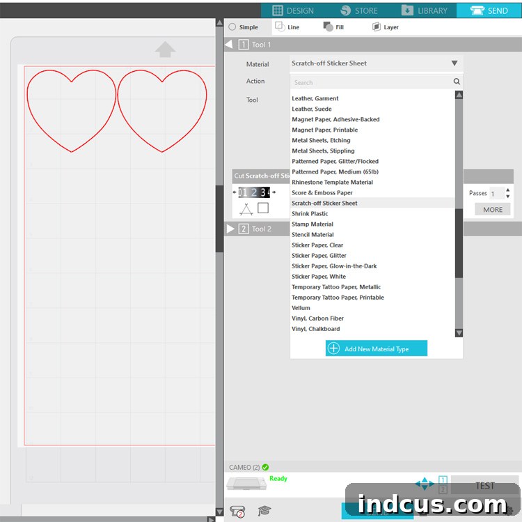 silhouette cameo scratch off sticker sheet cut settings