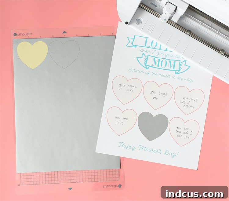 scratch off paper silhouette project idea