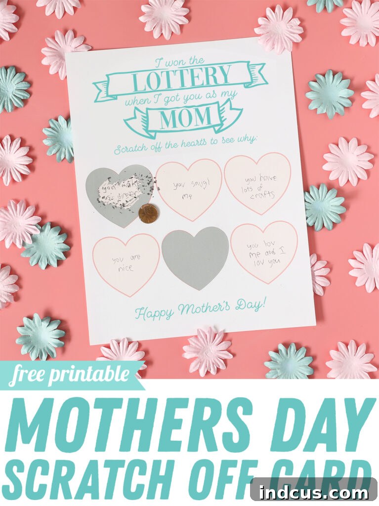 Make these darling DIY scratch off cards for Mothers Day using Silhouette Scratch-Off Sticker Paper. There are other versions for grandma, grandpa and Dad too!