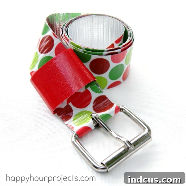 Fashionable and sturdy duck tape belt