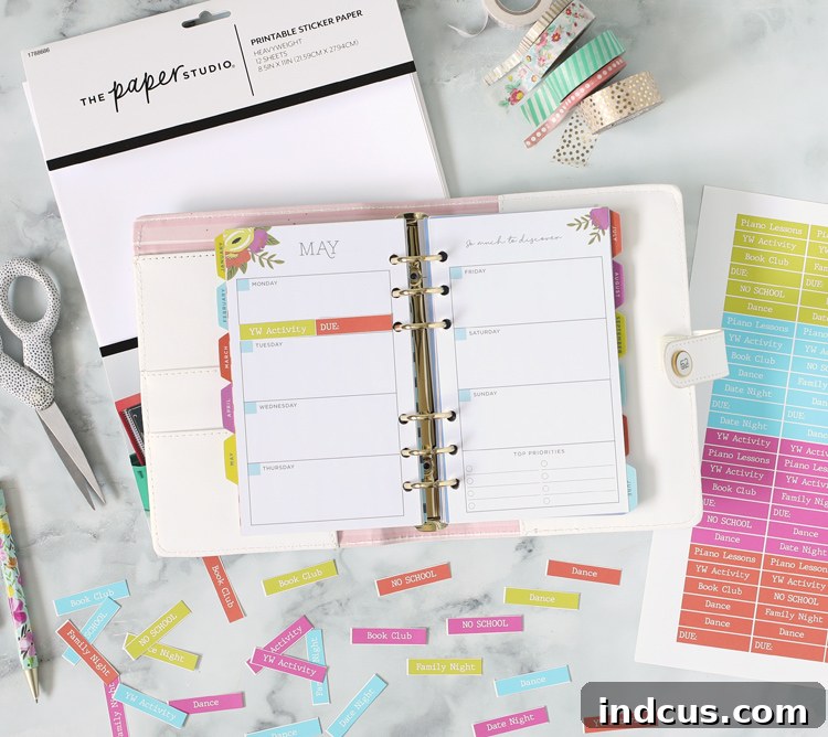 Planner Ideas: Custom Stickers for Agenda 52