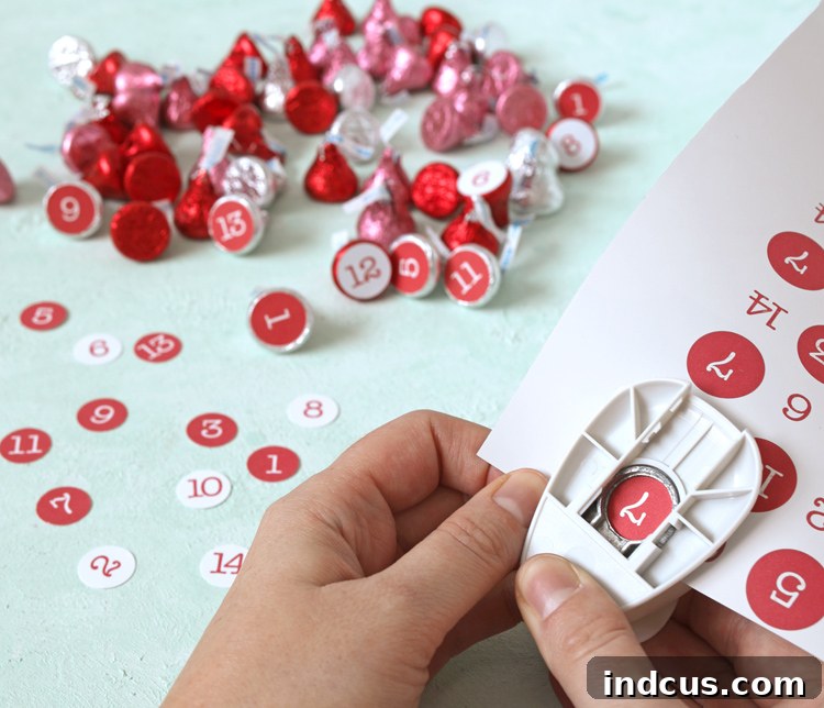 valentines day countdown candy numbers