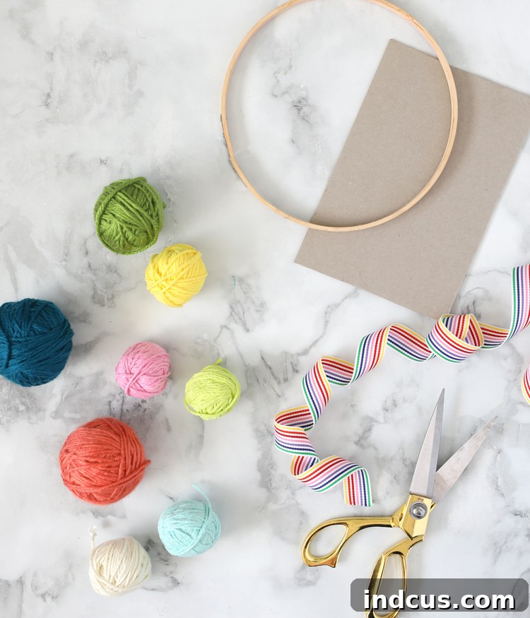 materials needed to make a tassel wreath