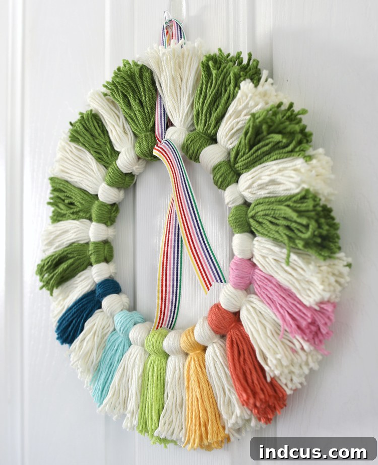 DIY tassel wreath 