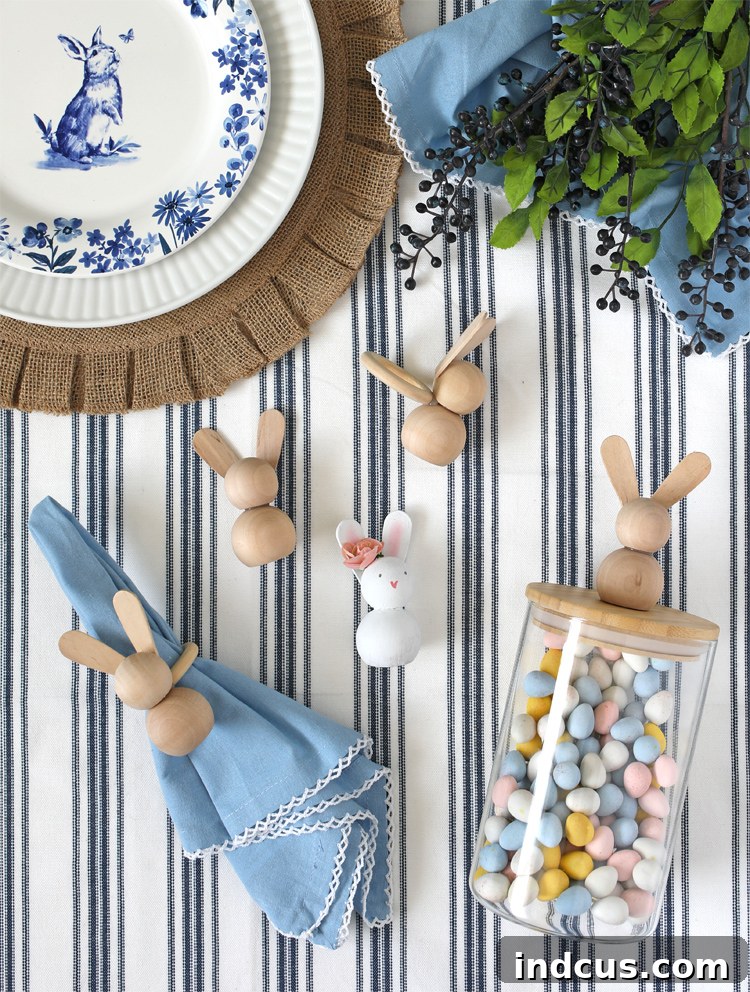 easy easter craft wood bead bunnies