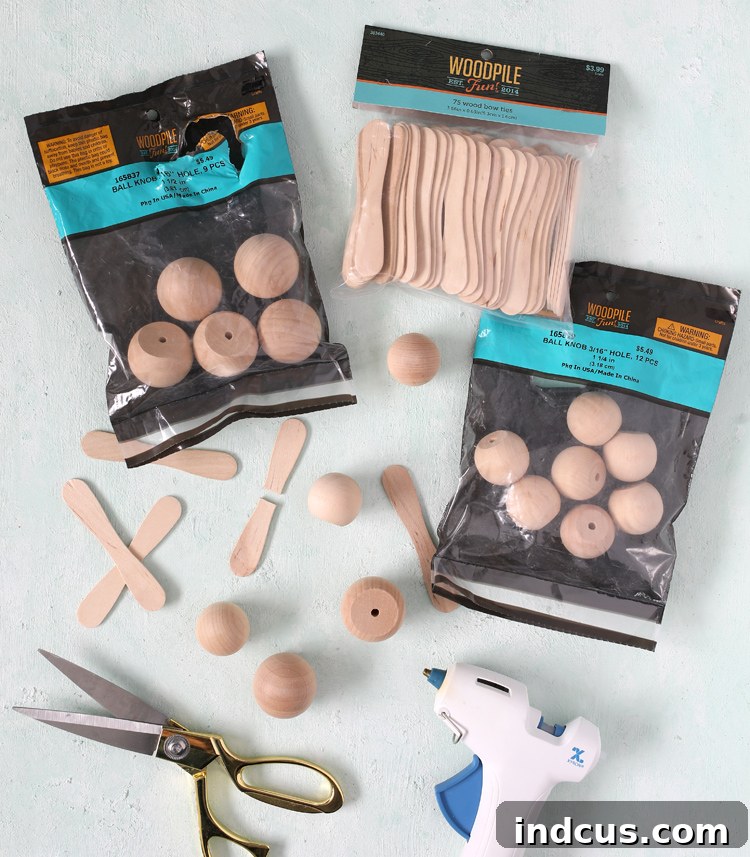 wood bead easter craft supplies