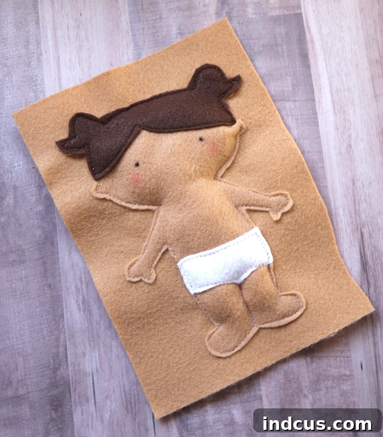 Felt paper doll tutorial