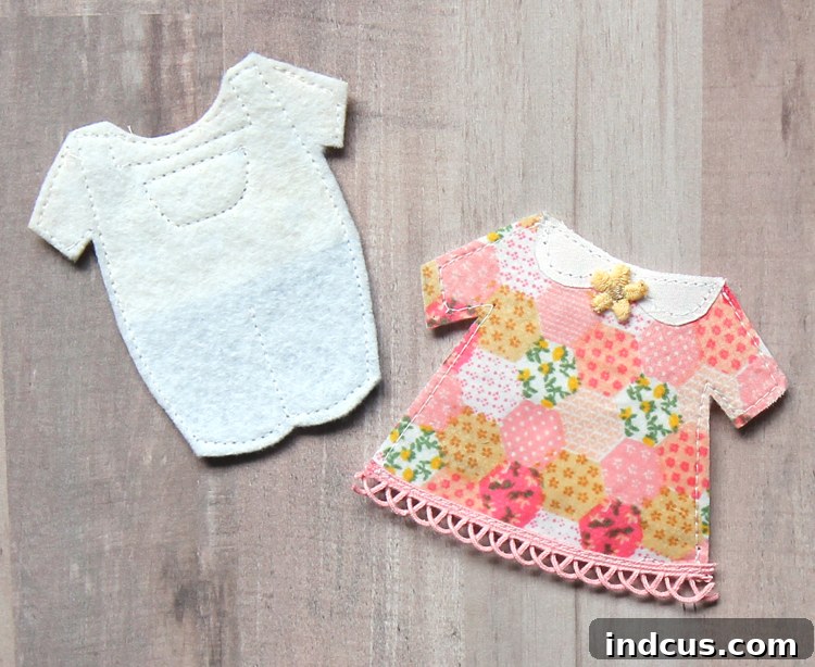 Free sewing pattern and tutorial to make felt paper doll clothes.
