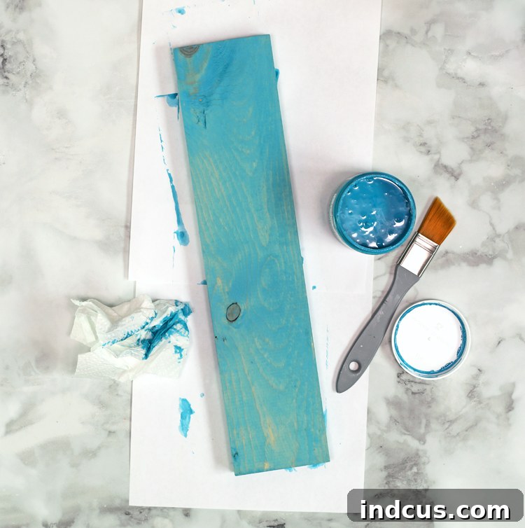 paint a wood board