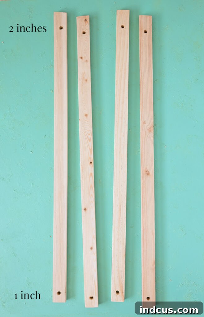 wood pieces for a play tent