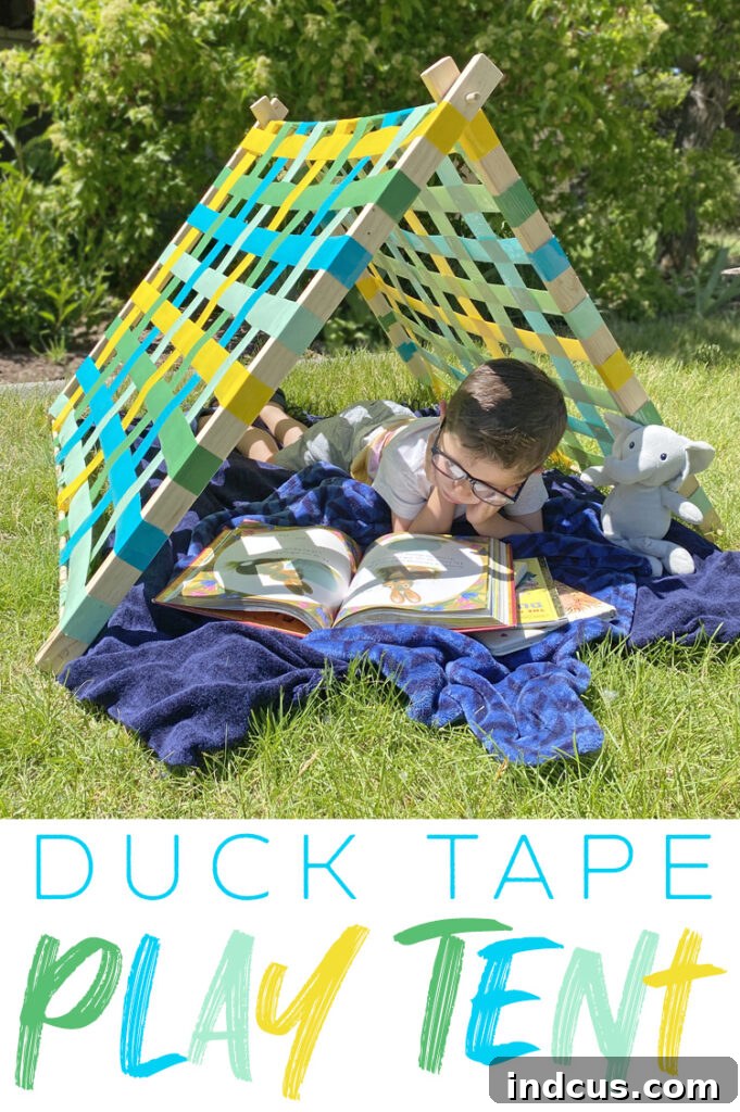duck tape a-frame play tent tutorial