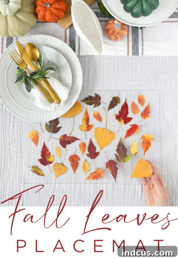 fall leaves placemat thanksgiving craft