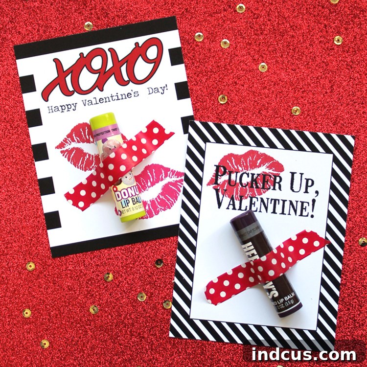 Finished Chapstick Printable Valentines