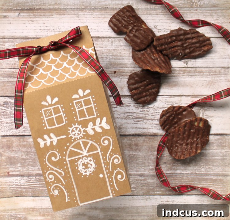 kraft paper gingerbread house box template