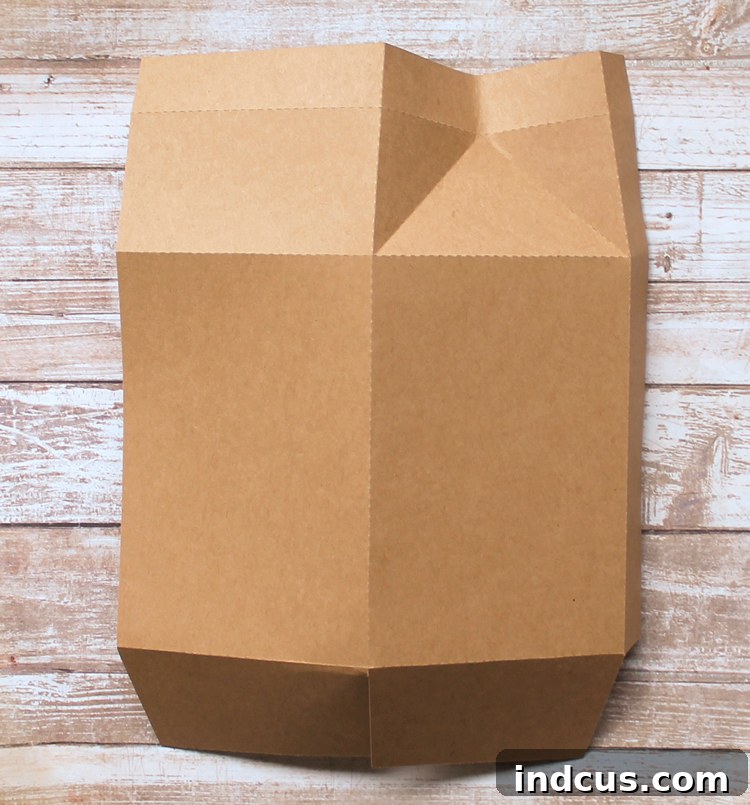 Sweet Gingerbread Treat Box SVG Template 4 Folding guide for gingerbread house treat box cut file