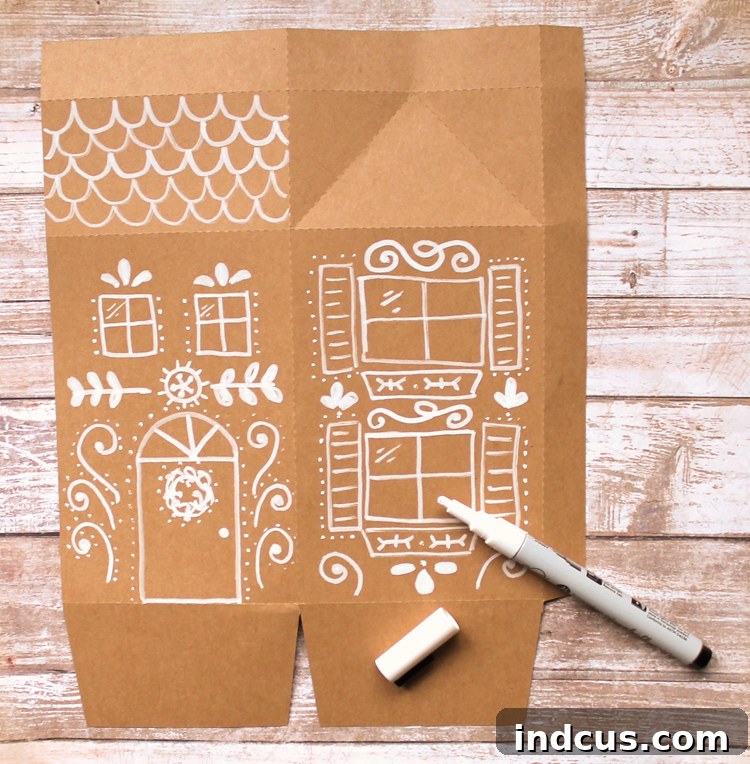 milk carton gingerbread house