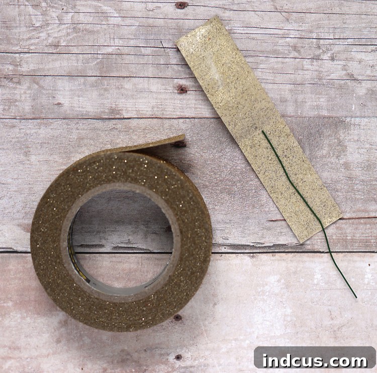 Detailed guide on how to create glitter washi tape feathers for your DIY Thanksgiving turkey