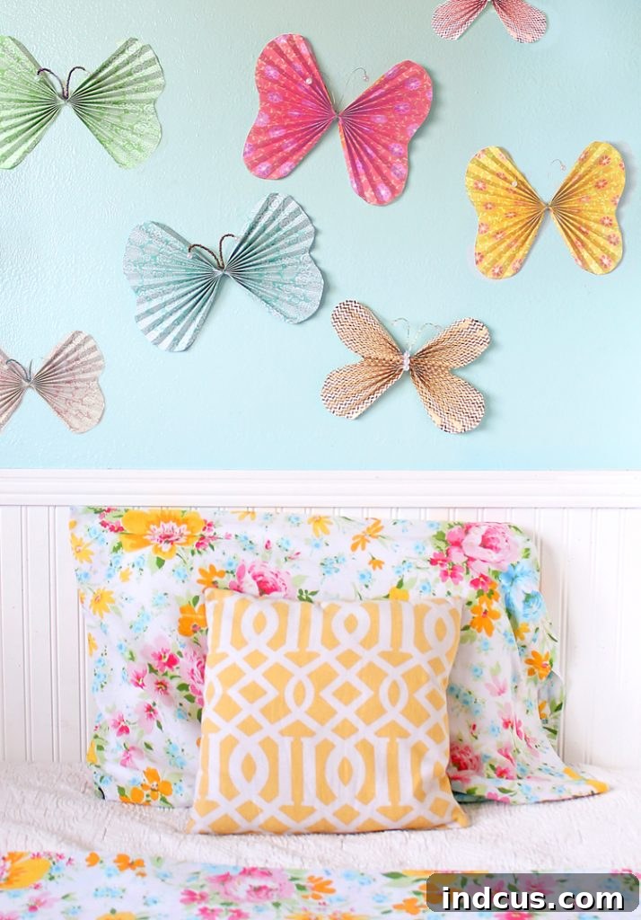 DIY Beaded Paper Butterflies for Decor