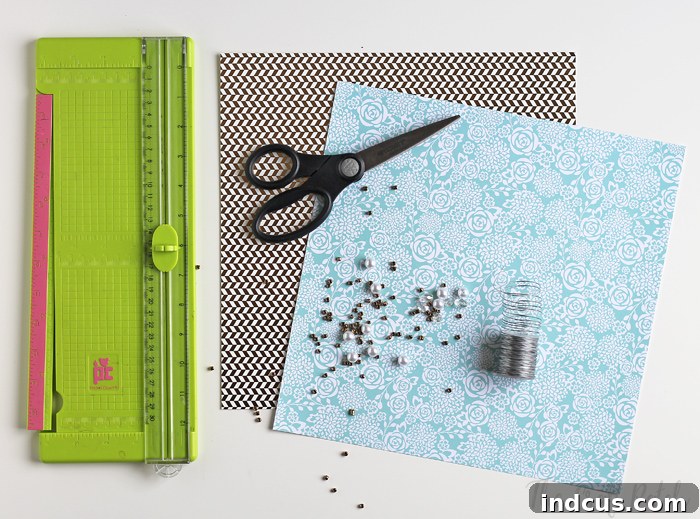 Crafting materials for DIY paper butterflies