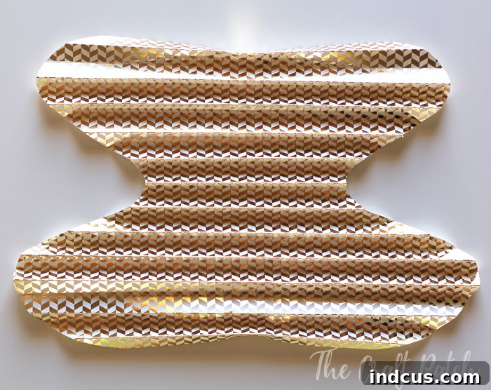 Accordion folding paper for butterfly wings