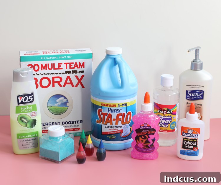 How to make slime. The best slime recipes all in one place! Slime without borax, glitter slime, fluffy slime, slime without glue, clear slime, dish soap slime, butter slime... we've tested all the recipes out there and have collected the best fail-proof slime recipes ever! slime ingredients