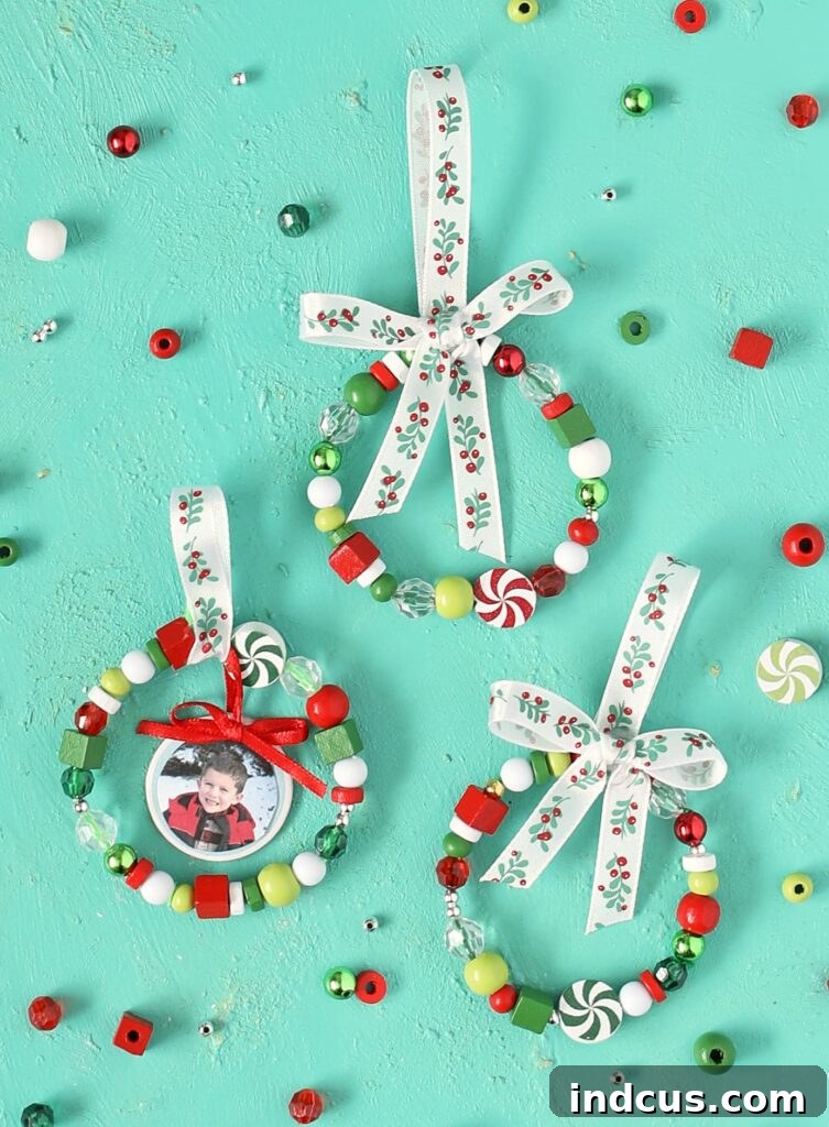 diy christmas ornaments for kids beaded wreaths