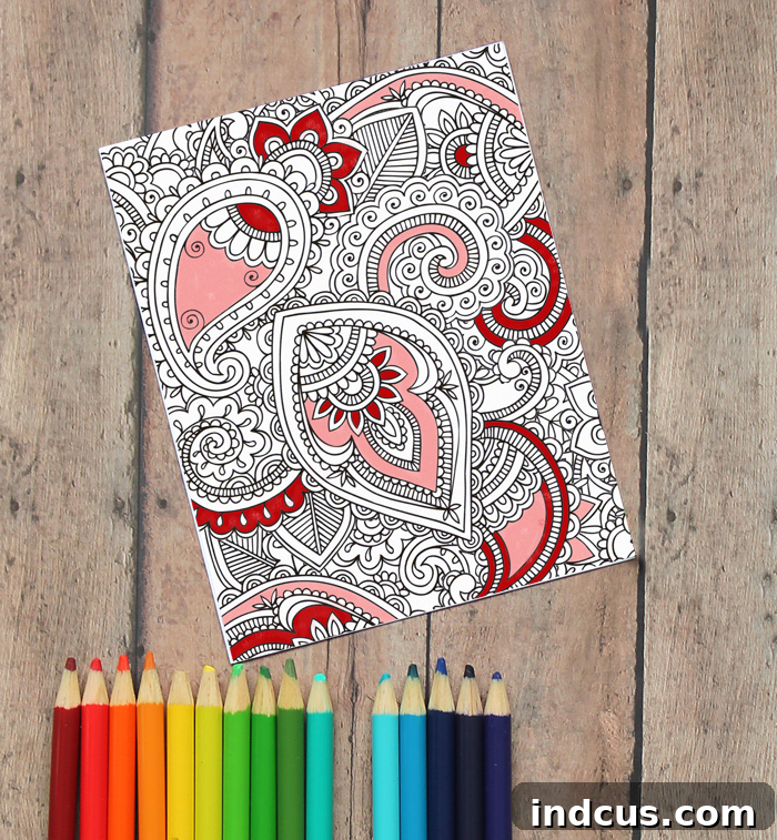 coloring page valentines day printable card
