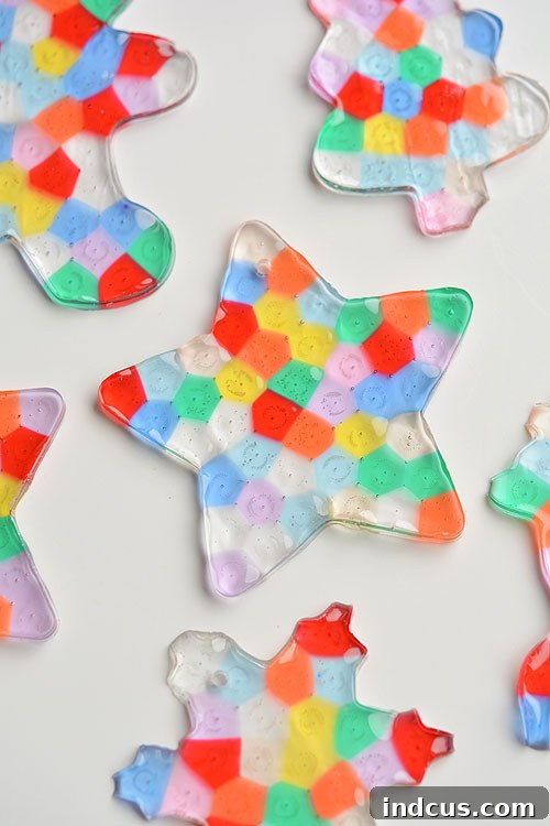 Melted Bead Star Christmas Ornaments
