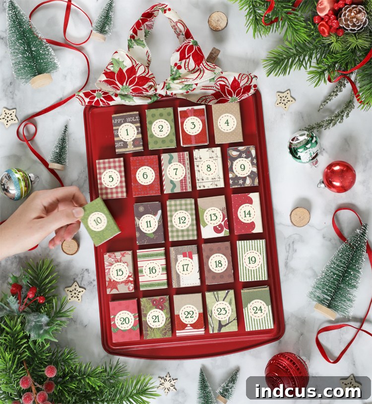 Cookie Sheet Matchbox Advent Calendar DIY