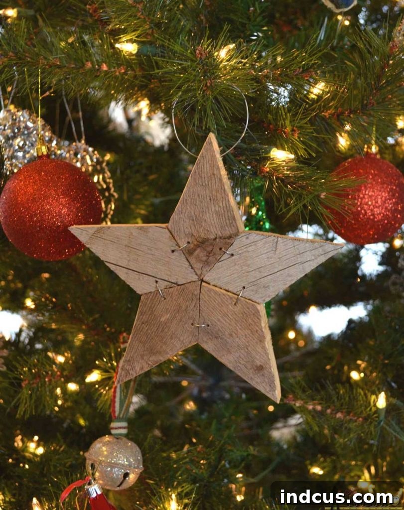 Rustic Patchwork Wood Stars Christmas Decor