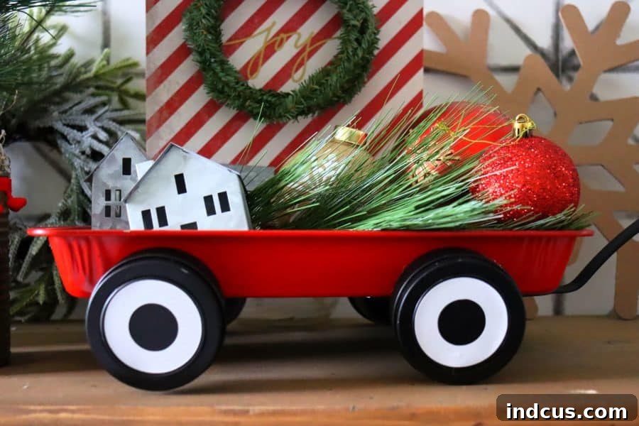Dollar Store Christmas Wagon Craft Idea