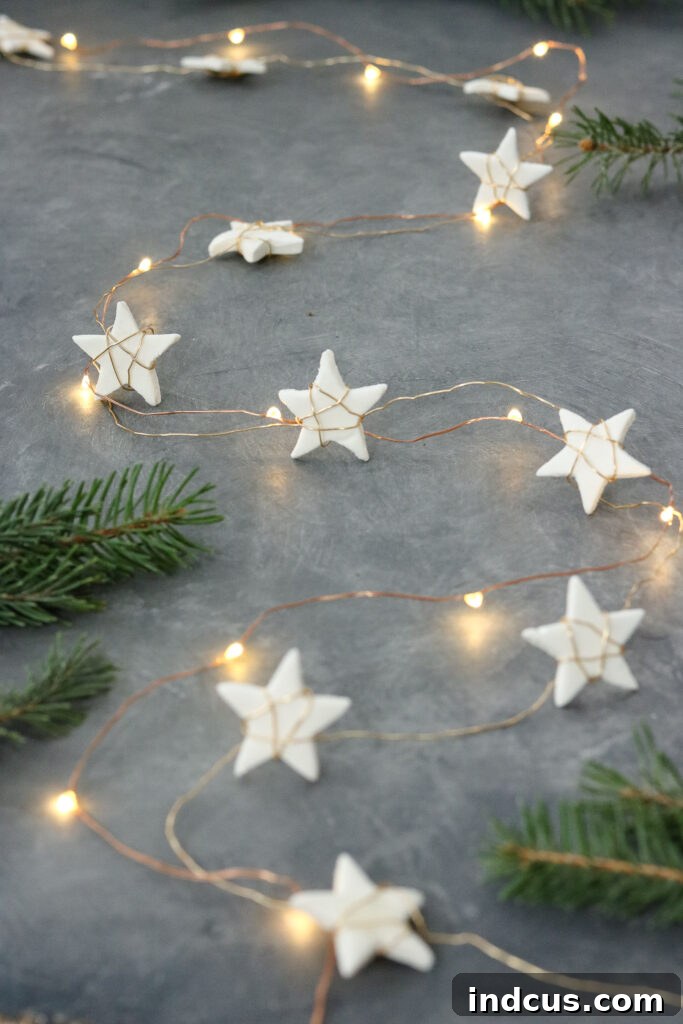 Homemade Baking Soda Clay Star Garland