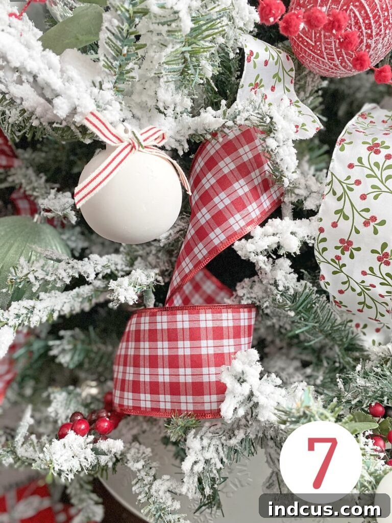How to add ribbon to a tree curly style