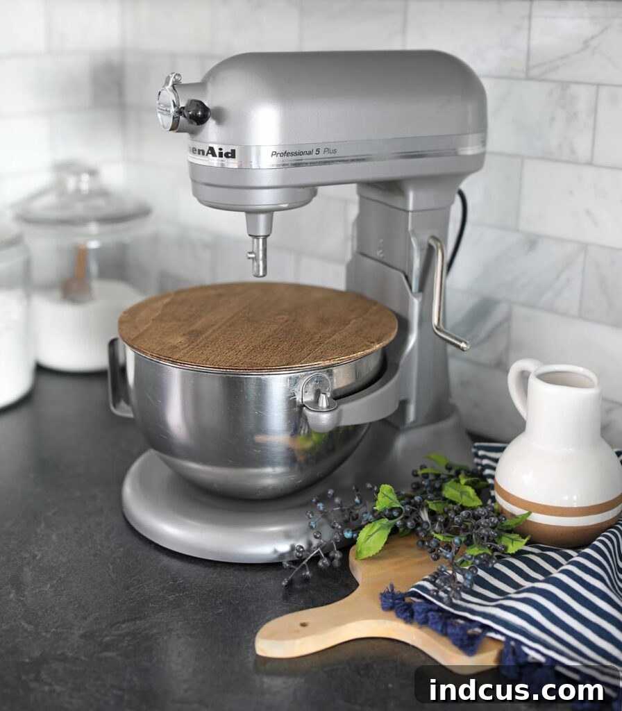diy kitchenaid bowl cover | easy wooden stand mixer lid project