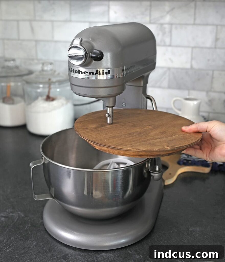 stand mixer bowl cover diy lid | beautiful kitchen organization