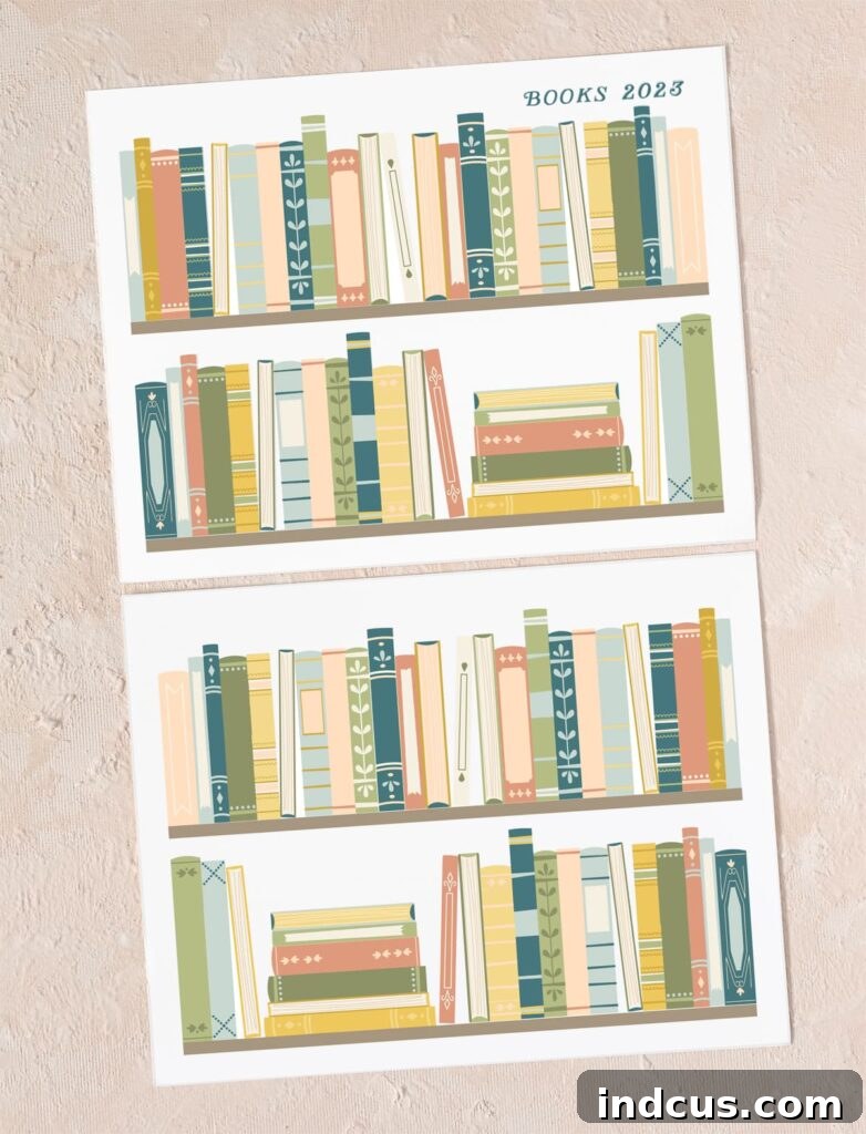 cute printable reading log for book tracking