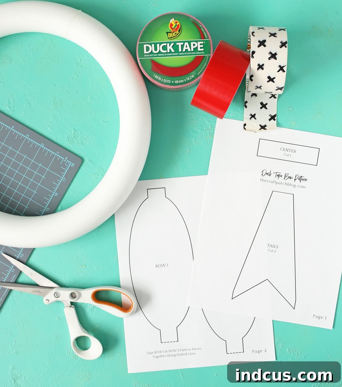 Step-by-step guide to making a giant Duck Tape bow