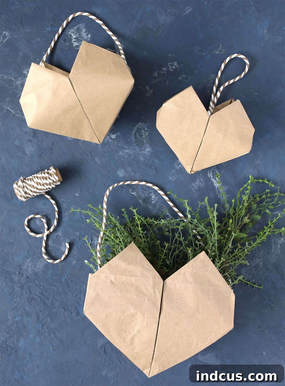 Origami Love Box 2 how to make folded paper heart baskets
