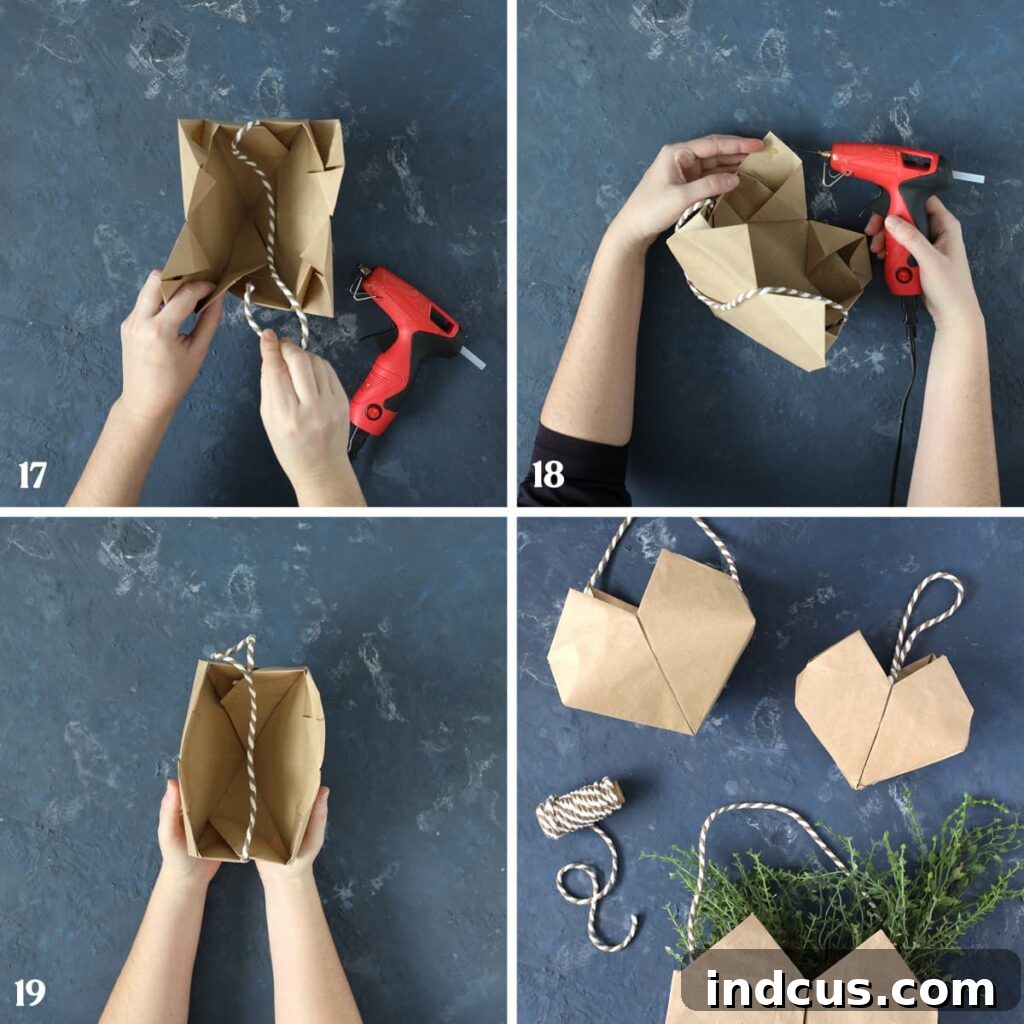 Origami Love Box 7 step by step instructions for folding an origami paper heart steps 17-19