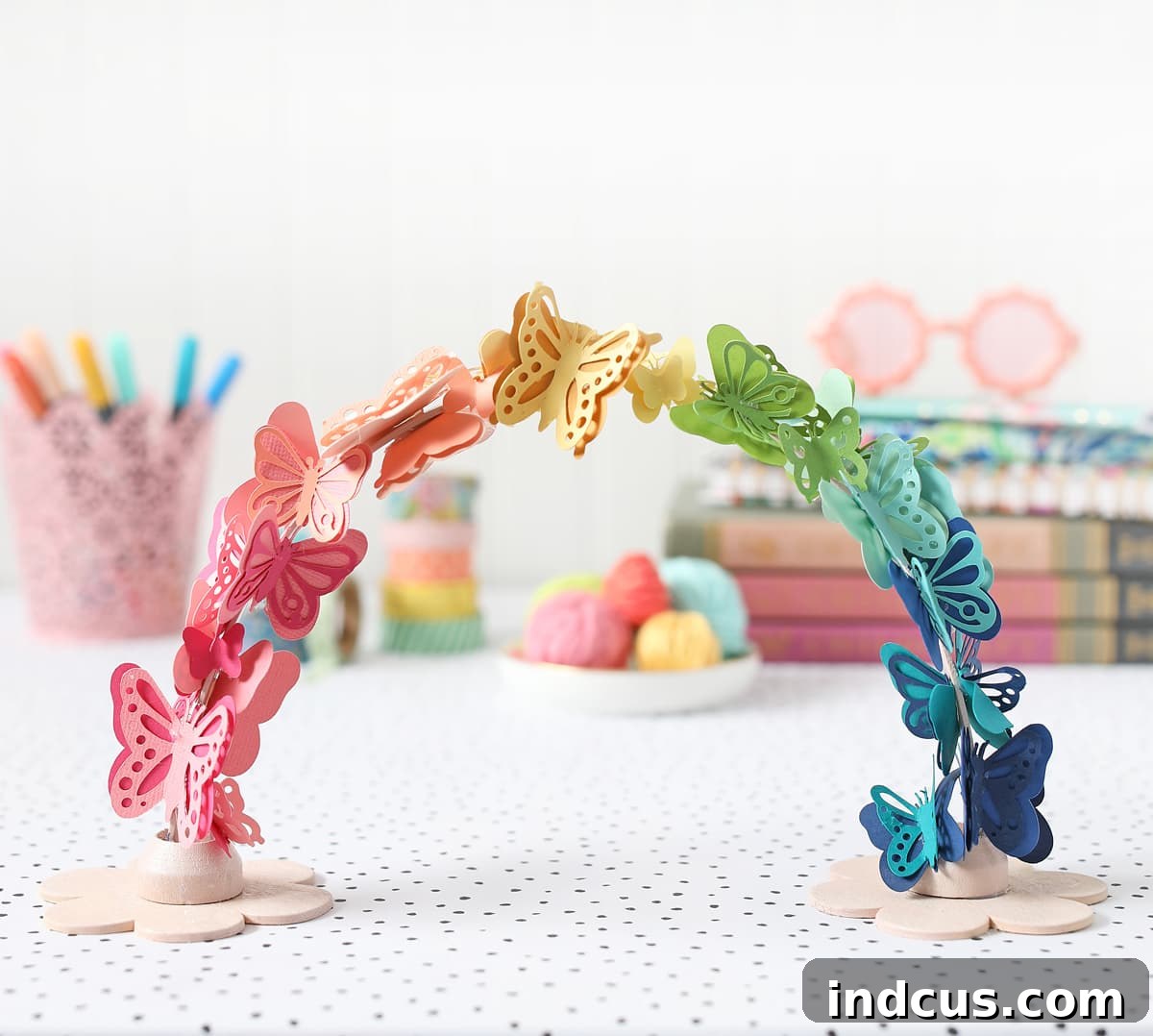 Whimsical Rainbow Butterfly Art 2 rainbow of butterflies craft