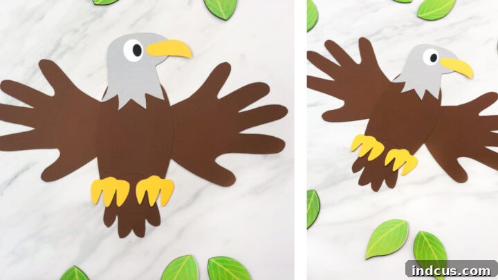 Handprint Bald Eagle