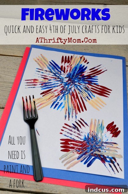 Fork Painted Fireworks