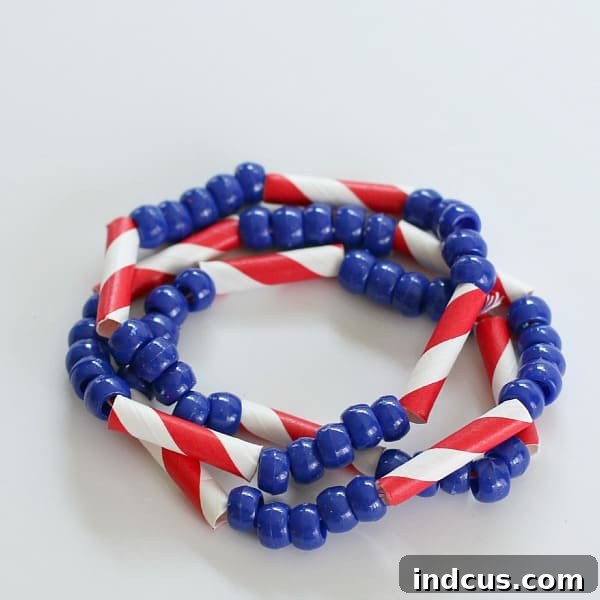 4th of July Craft for Kids: Patriotic Necklace