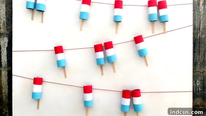 Patriotic Popsicle Garland