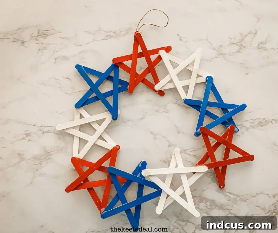 DIY 4th Of July Star Wreath