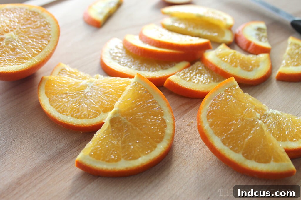 slice oranges