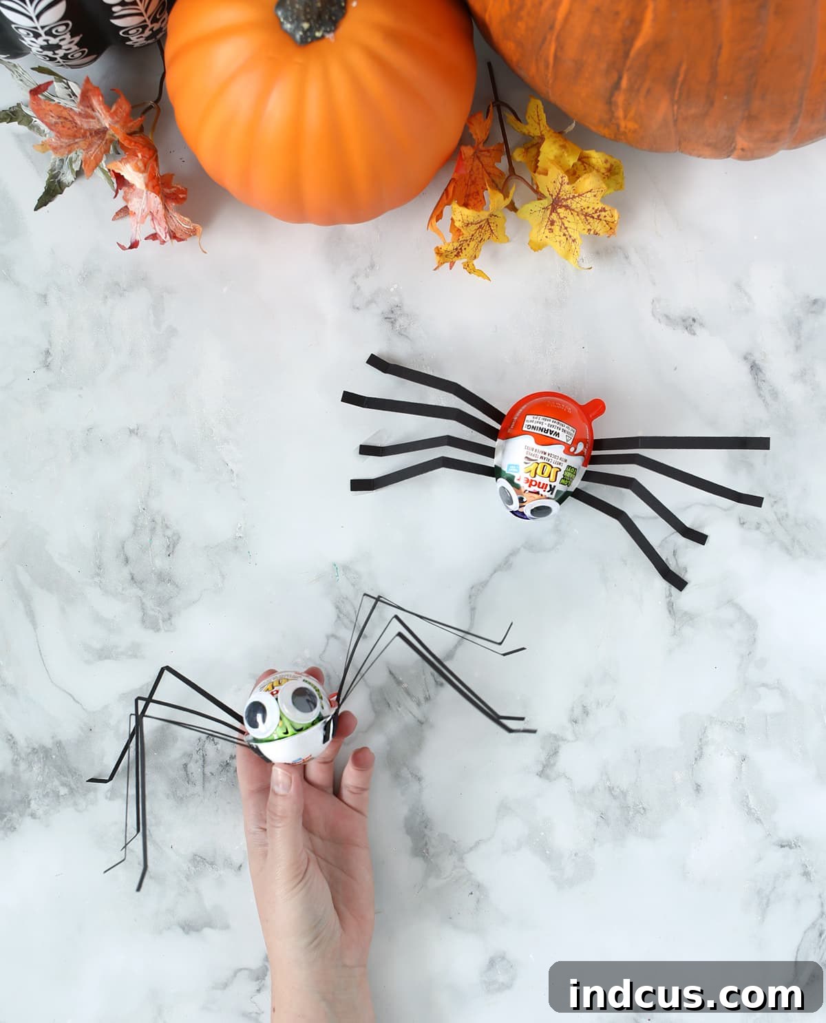 Halloween's Hatching Bites 5 Kinder Egg spiders Halloween treat