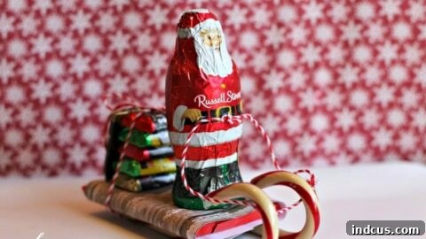 Santa's candy sleigh craft made entirely from sweets